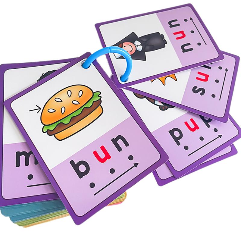 Kids Cvc Words Learning Cards Esl Teaching Materials For Toddlers Sight Words Teaching Aids Vocabulary Educational Montessori