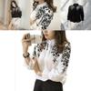 Premium Quality Female Women Long Sleeve Embroidery Blouse Shirt With Timeless Korean Flower Design