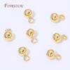 3mm 4mm 5mm 6mm 18K Gold Plated Brass Round Ball Bead Pendants For Necklaces Making,DIY Charms For Jewelry,Bracelets Accessories