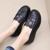 Mom shoes middle-aged and elderly comfortable soft-soled women's single shoes old Beijing cloth shoes women's shoes non-slip soft-soled one-pedal gra