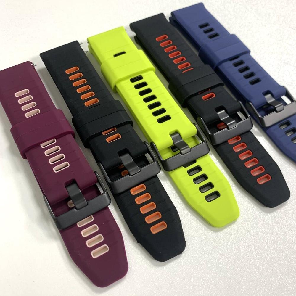 22mm Silicone Strap For Xiaomi Watch S4 Sport S1 S2 S3 Color 2 Mi Watch Bracelet For AMAZFIT BALANCE 2/BIP 6 Replace Wrist Bands