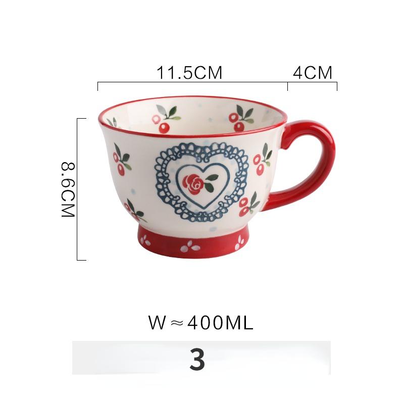 Retro Creative Large-capacity Mug Breakfast Mug Cereal Milk Mug Cute Girl Mug Ceramic Coffee Mug