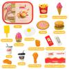 40-teiliges Kinderküchen-Spielzeugset mit Fast-Food-Hamburgern – Mini-Küchenspielzeug zum Rollenspiel – Lernspielzeug für Kinder