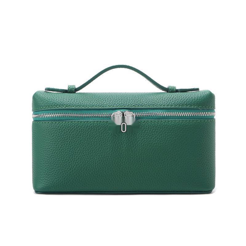 Sac Boîte à Lunch en Cuir de Vachette Pleine Fleur pour Femme, Nouveau Style 2025, Sac Blanc Porté Main/Bandoulière pour Téléphone