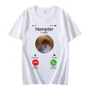 Dank Meme Hamster Gaze Ahead Camera Gift Basket Calling T-shirt New Fashion T-shirt Oversized Streetwear Round Neck T-shirt