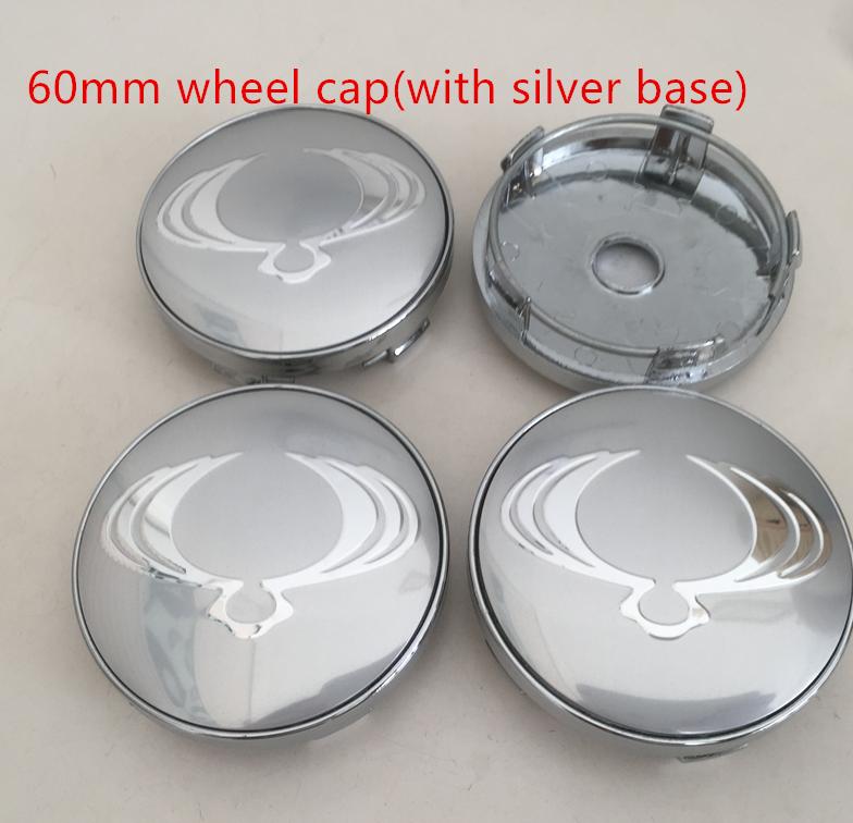 4pcs 56mm 60mm forSsangyong Car Emblem Wheel Hub Center Cap Badge Covers Sticker Styling Accessories