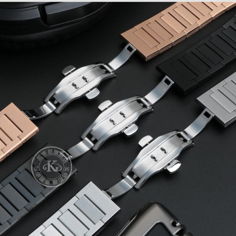 Small Gun Metal Men Watchband For Casio GM-110 GA-110 GM-110GB Strap GSHOCK DW5600 Stainless Steel Watch Bracelet Accessories