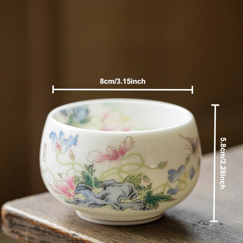 Nefritová čajová miska ze suetu Ručně vyráběné japonské keramické čajové misky Porcelánová ochutnávací čajová souprava pro domácnost Čínské kung-fu čajové nádobí Mistrovské šálky Dárková krabička