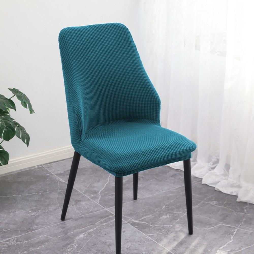 Curved Dining Chair Cover High-elastic Stool Slipcover Integrated Seat Cover for Home Decoration