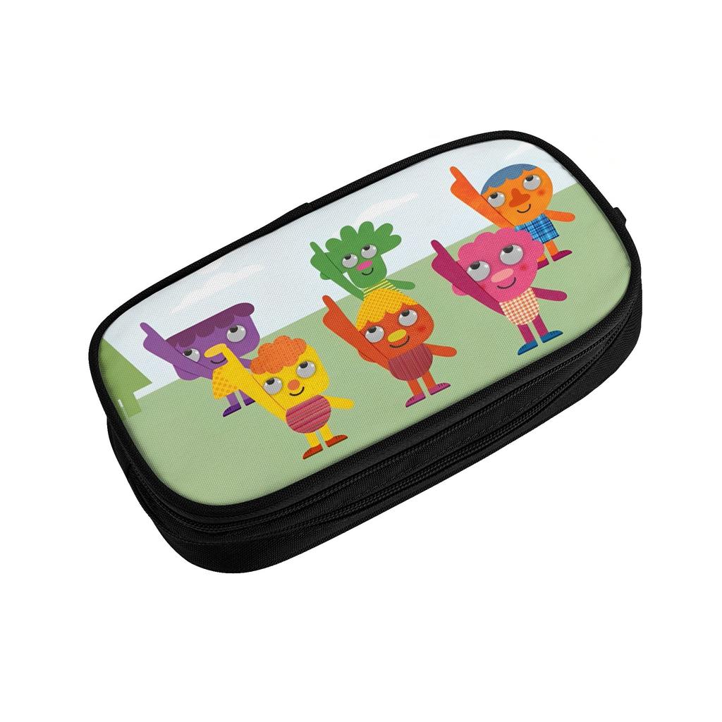 Large Pencil Pouch Noodle & Pals Micro Super Simple Merch Double Layer Pencil Box Women Makeup Bag Gift