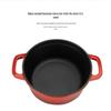 Zhi Shi Cast Iron Double Handle Enamel Soup Pot