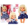 Leantoys Doll Doll In a Blue Dress Potty Bottle Rattle Sounds