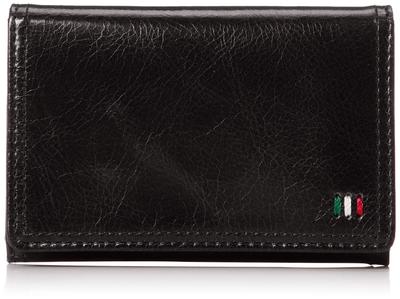 Business Card Holder Cowhide Antique Smooth Zeus Black No.34532 Men's