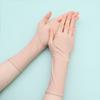Women Arm Cool Solid Mittens Cycling Fingerless Long Gloves Sunscreen Protection Half Finger Sleeves