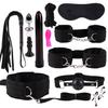 Plush Suit Whip Mask Handcuffs Vibrator Bundled Binding Sexy Toy Set Game Kit