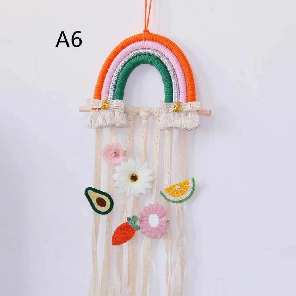 Rainbow Lace Hairpin & Headband Organizer for Kids' Room Decor