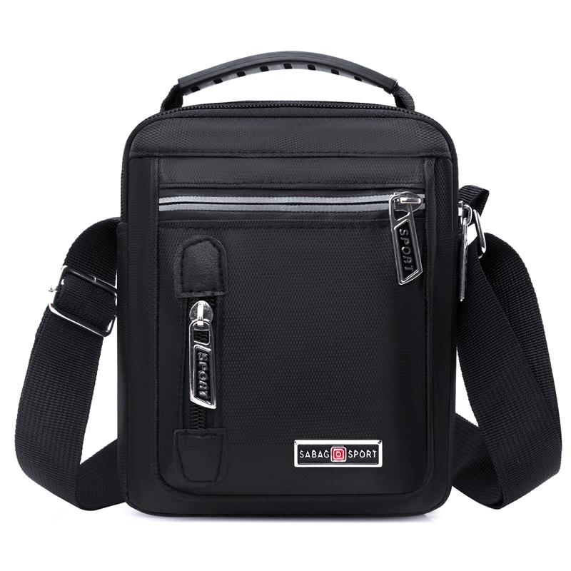 Messenger Sling Bags for Men Casual Oxford Small Zipper Crossbody Pouch Simple Mini Crossbody Phone Bag Male Side Shoulder Bag