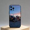 E-Euro T-Truck Pouzdro na telefon Pro iPhone17,16,15,14,13,12 Plus,Max Měkký silikonový Černý kryt