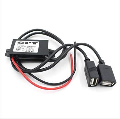 Módulo Conversor DC-DC para Carro USB Duplo Para 5v 3a 15w Adaptador de Energia