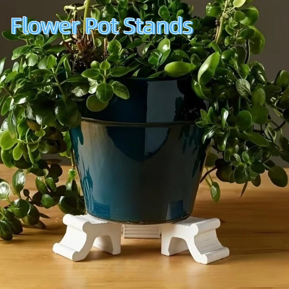 3 STUKS Decoratieve Bloempotstandaards 3D Geprinte Plantenpot Verhoger Voorkom Rot Plantenpot Ondersteuningen Tuin