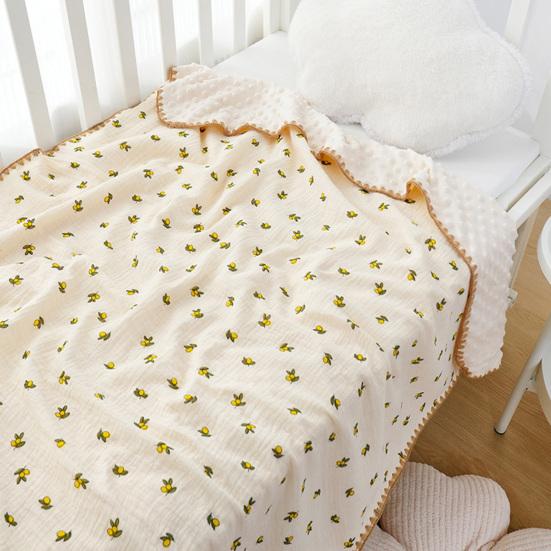 Baby Blanket Soft Double-Layer Design Printing Pattern Sleeping Blanket Easy Care Fabric Newborn Baby Blanket