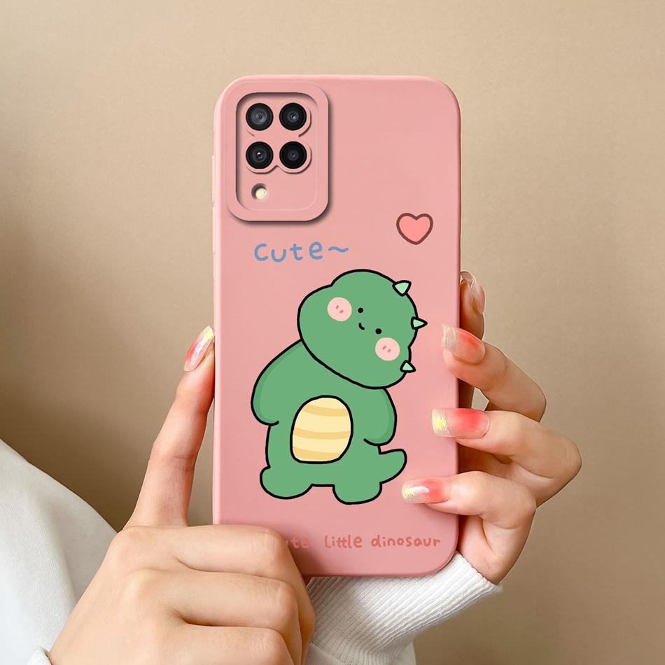 Case For Samsung Galaxy A12 M12 F12 Bear Soft Liquid Silicone Full Coverage Anti Choc Phone Bumper For SamsungA12 A M F 12 Funda