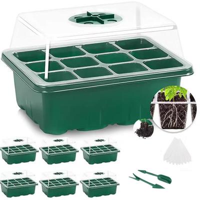 Garden Grow 72 Cell Tray Propagator Plant Seed Cuttings Growing Trays Clear Lid