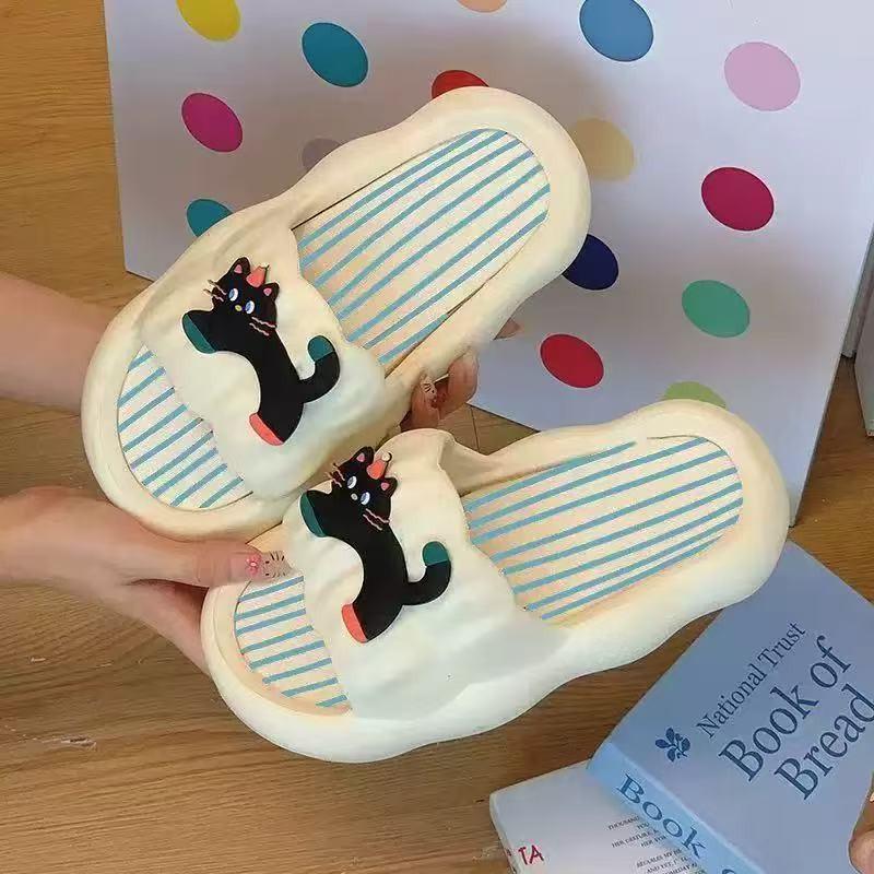 2025 Cartoon Puppy Slippers: Cute Summer Indoor Footwear with Soft Soles for Women and Students