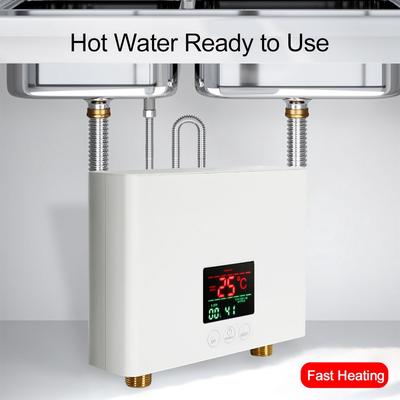 מחמם מים חשמלי מיידי בטמפרטורה קבועה 5500W ללא מיכל מכונת אמבטיה למקלחת חמה מהירה לבית מטבח לבן/ שחור/ זהוב 110V