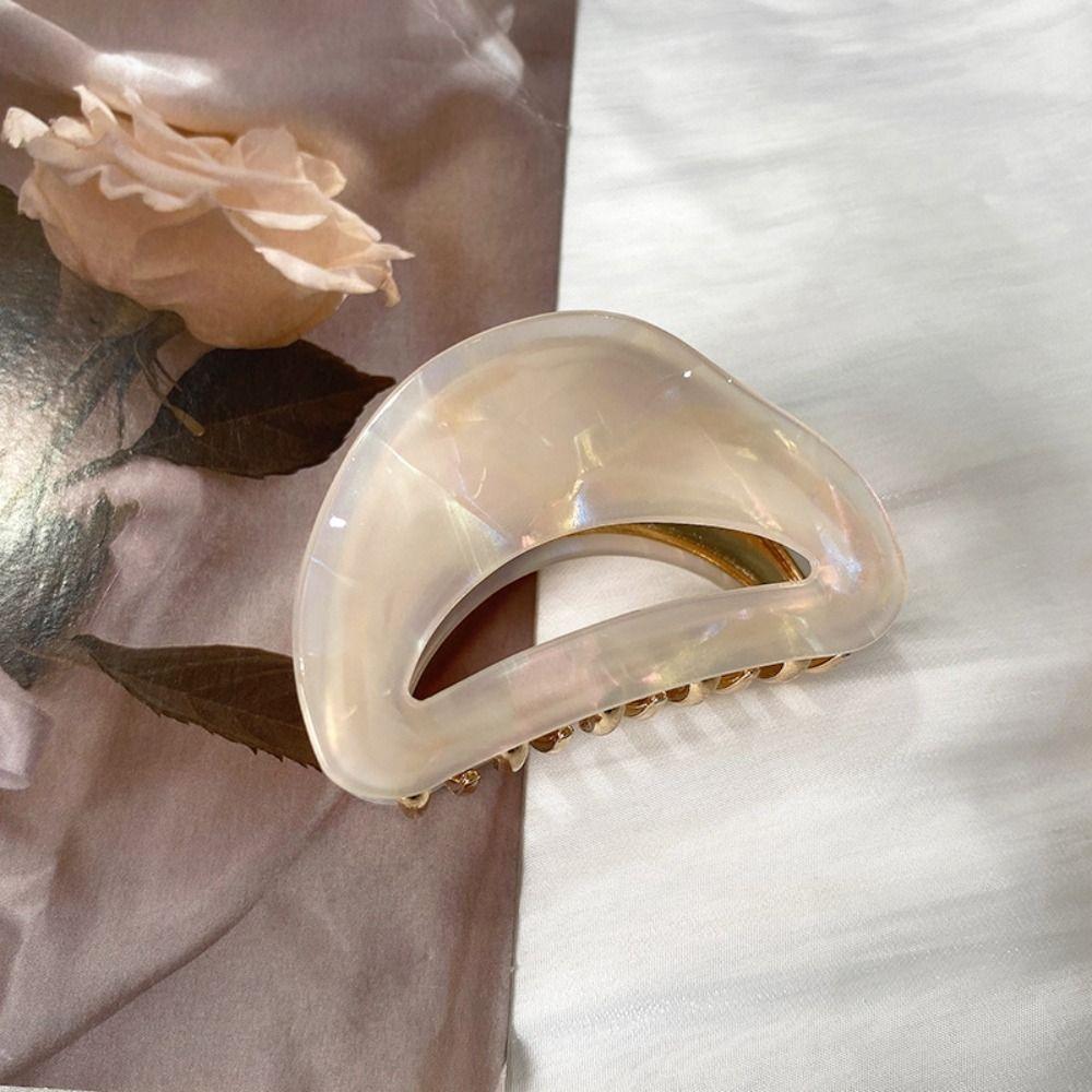

Hair Grab Clip Mini Hair Claw Elliptic Acetic Acid Barrettes Vintage Acetate Hair Clips Women B