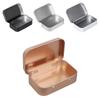 Flips Top Storage Tin Boxes Sturdy Iron Organizers Containers for Home Office 2 Pieces Set