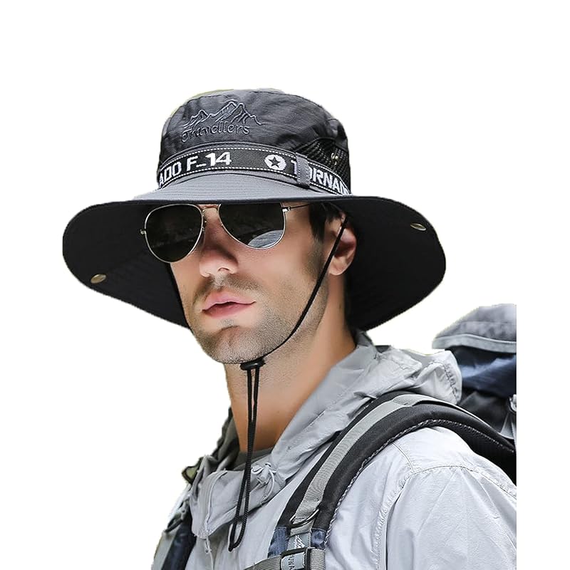 

[RICISUNG] safari hat men s [UV cut UPF50+ breathable hat hat wide brim big size UV protection sun protection quick drying lightweight Windproof