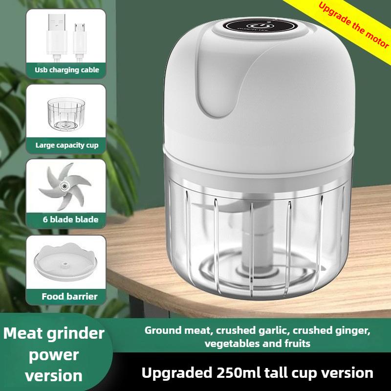 Elektrischer Küchen-Lebensmittelzerkleinerer, Mini-Knoblauchstampfer, Zerkleinerer, tragbarer USB-Fleischwolf, Gemüsezerkleinerer für Küchengeräte