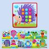 Novo cogumelo prego diy dos desenhos animados brinquedos artesanais montessori brinquedos educativos das crianças jogo de quebra-cabeça 3d inteligente presentes de tabuleiro