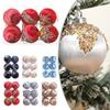6PCS 6/8CM Silk Sequin Christmas Ball Christmas Ball Decoration Xmas Tree Pendent Ornaments For Wreaths Garlands Ball Paintings