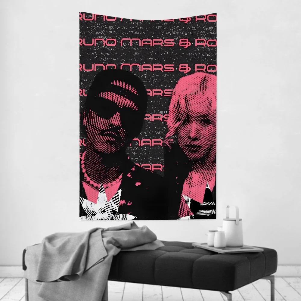 Bruno RRose Mars APT Printed Tapestry Room Decoration Wallpaper Party Hanging Background Room Decoration