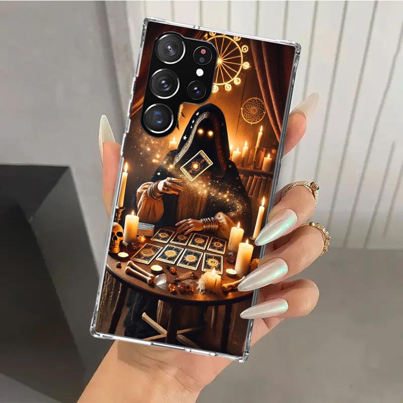 Witch Tarot Card Phone Case for Samsung Galaxy S26 S24 S23 Ultra S25 Edge S22 S21 Plus S20 FE + Soft Print Shell Funda Galaxy S2