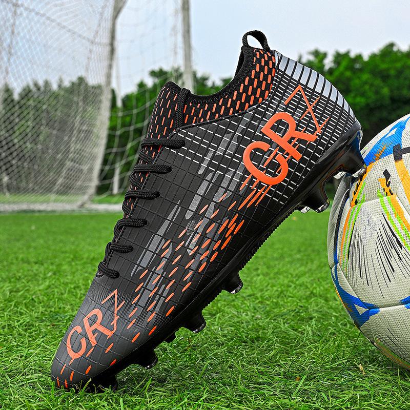 2025 New C Luo Low-top Student Football Shoes Long Nails AG Broken Nails TF Youth Professional Training Competition Shoes