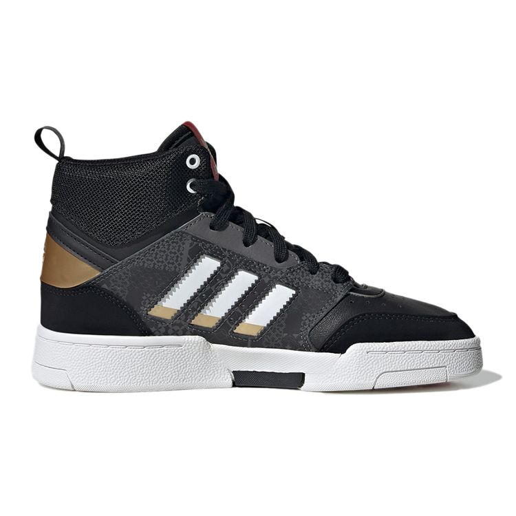 Adidas Originals Drop Step J Casual Durable High-Top Skate Shoes Kids Sneakers Black Red GX6353