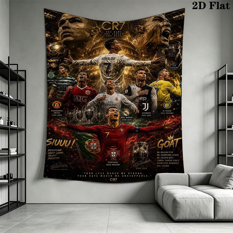 Ronaldo'S Dynamic Celebration Threepiece Set 1 Duvet Cover 2 Pillowcase Without Core Bedding Set Soft And Comfortable