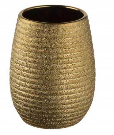 Bathroom cosmetic mug 11 cm gold
