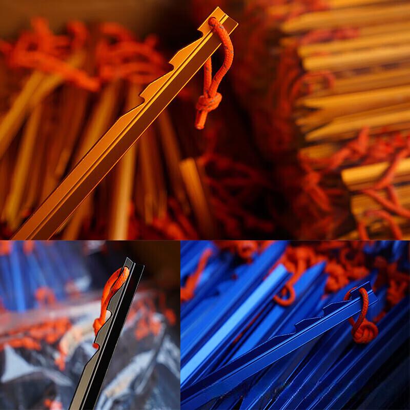 ZISIZ 18cm Triangular Aluminum Alloy Tent Stakes