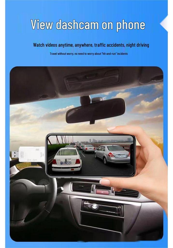 Six-in-One Type-C Multifunctional Card Reader: TF/SD USB Adapter for Computer & Phone