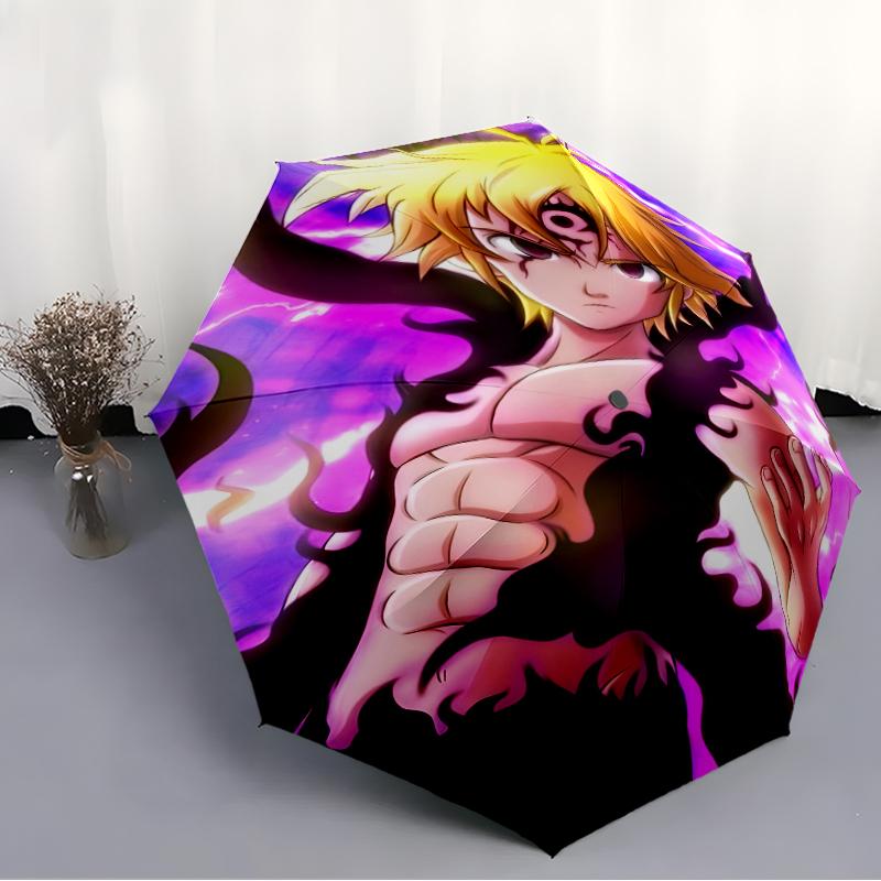 1pc Seven Deadly Sins2 Umbrella, Sun Protection, And UV Shielding. It Has Eight Sturdy Ribs for Outdoor Use And Perfect Gift