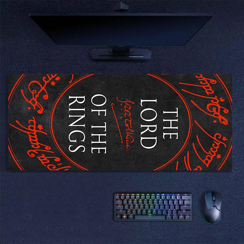 The Lord of the Rings Mouse Pad, Large Gaming Desk Mat, Non-slip XXL Mousepad for Laptop & Tablet, Mini PC Playmat with Stitched Edges