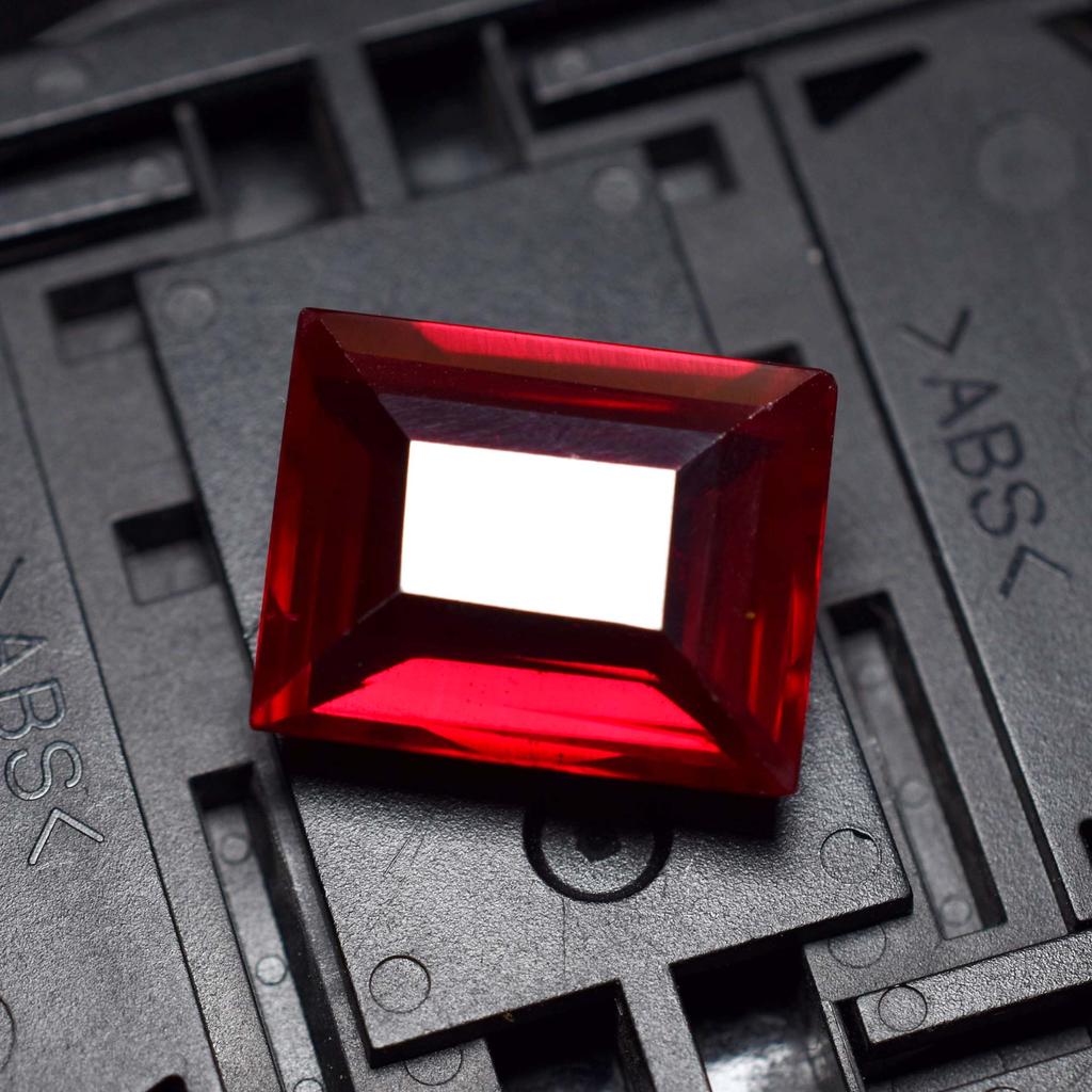 Natural Red Ruby Loose Gemstone 9.85 Ct Emerald Cut for Jewelry Making and Gem Collections