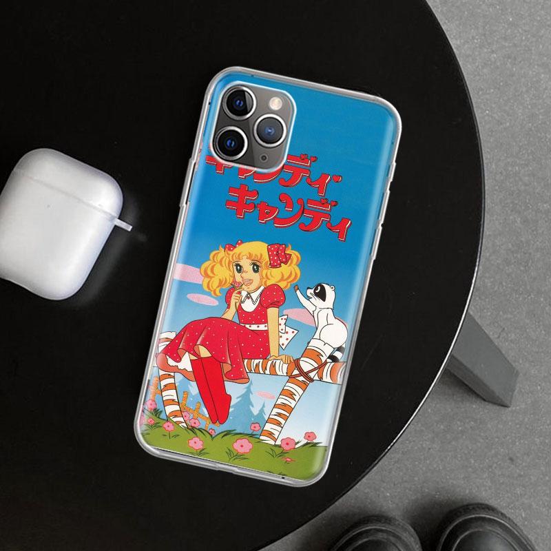 Candy 90s Anime Phone Case Cover for iPhone 11 12 13 Mini 14 15 Plus 16 Pro Max 17 Air 7 8 + SE Art Customized Fundas 11 12 13 M
