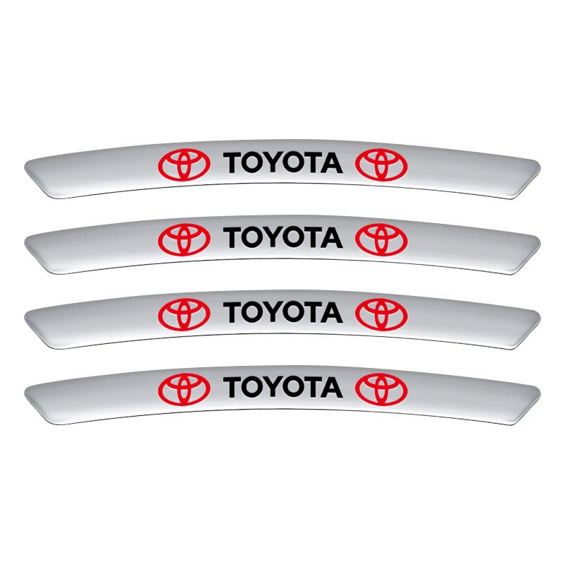 4 ks Hliníkové Samolepky pro Styling Auta Znak Náboje Kola Ráfky Dekor Pro Toyota Corolla Yaris Auris RAV4 Land Cruiser Camry Highlander