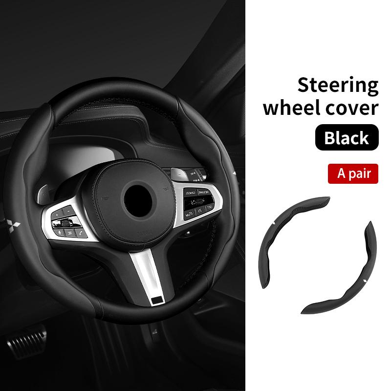 Car Steering Wheel Cover Leather Upholstered Grip Accessories For Mitsubishi Lancer ASX Pajero Mirage Attrage Xpander Outlander