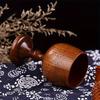 KEMORELA Handmade Natural Spruce Wood Goblet Cup Set 2/4 Classical round Red Wine Glasses Teapcups Solid Wooden Drinkware